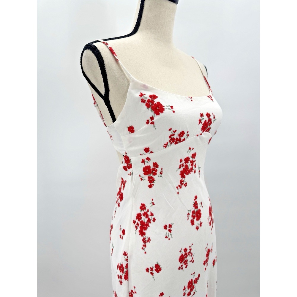 VTG Y2K Hollister Floral Babydoll Midi Slip Dress Small Open Back Cottage Fairy